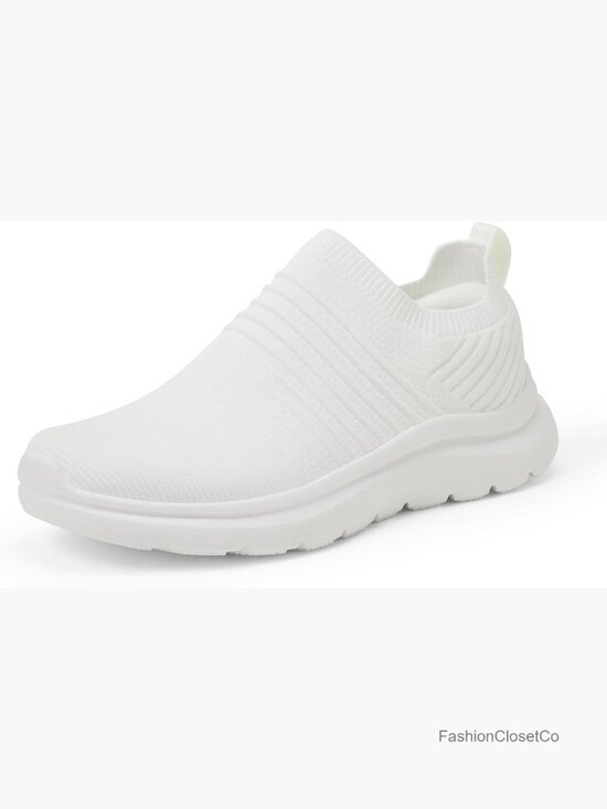 Women Slip On Knit Running Sneakers with Memory Foam Lightwe  Slip-On Lightweight Knit Walking Shoes with Memory Foam Insole
